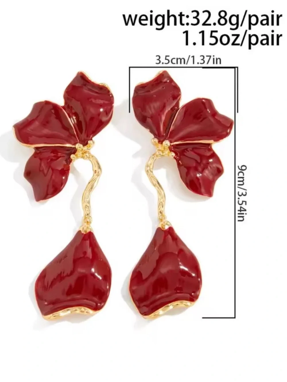 Velvet Orchid Scarlet Earrings